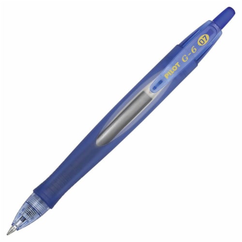 Pilot® G6 Gel Pen, Retractable, Fine 0.7 Mm, Blue Ink, Blue Barrel 31402 Perspective: back