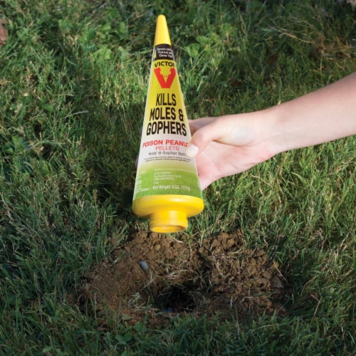 Victor® Mole & Gopher Poison Peanuts Pellets Bait Perspective: back