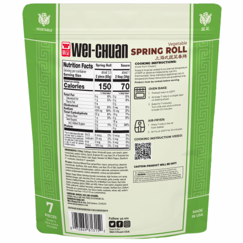 Wei-Chuan Vegetable Spring Rolls Perspective: back