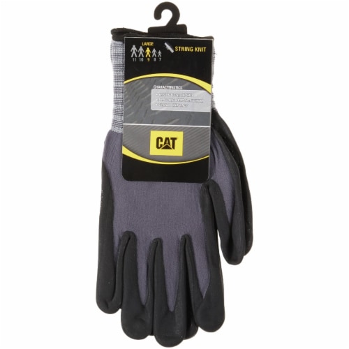 CAT Men's Large Dotted & Dipped Nitrile Coated Glove CAT017419L Perspective: back