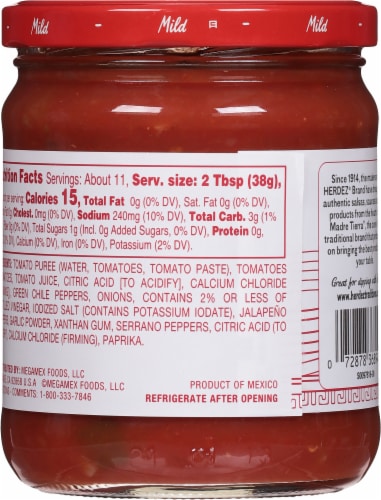 Herdez® Mild Chunky Salsa Perspective: back