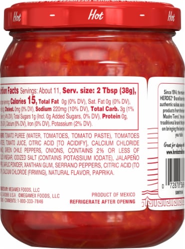 Herdez® Hot Chunky Salsa Perspective: back