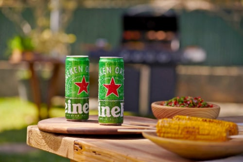 Heineken Original Lager Beer, 12 Pack, 12 fl oz Cans Perspective: back