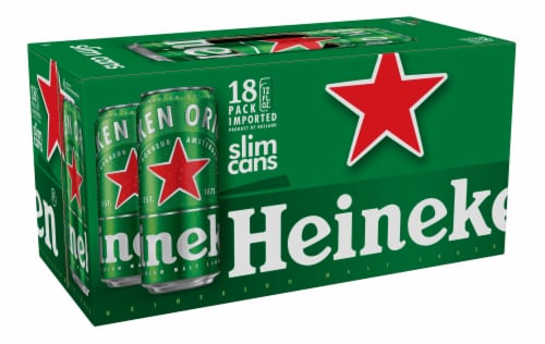 Heineken Original Lager Beer, 18 Pack, 12 fl oz Cans Perspective: back