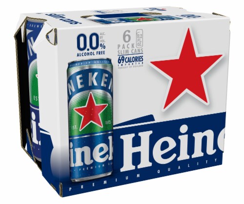Heineken 0.0 Non-Alcoholic Beer Cans Perspective: back