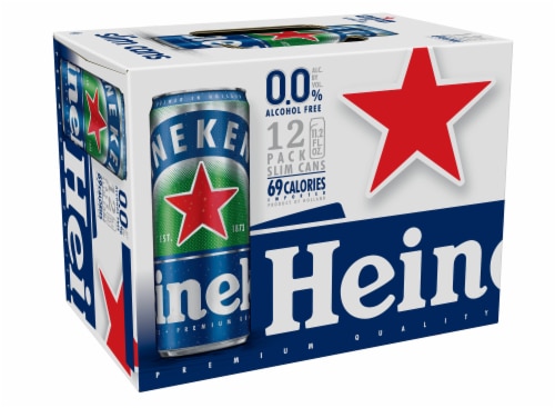 Heineken 0.0 Non-Alcoholic Beer Cans Perspective: back