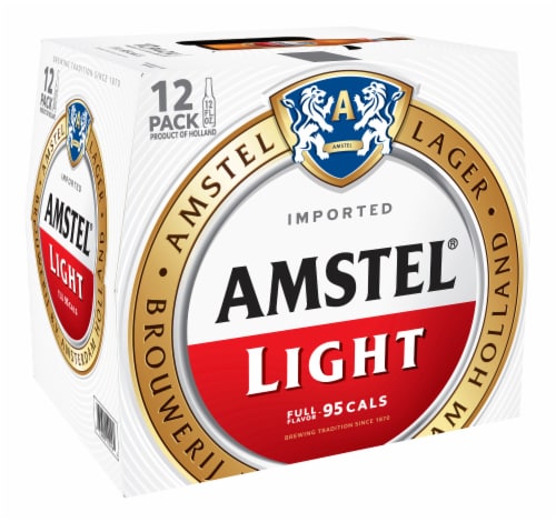 Amstel Light Lager Beer, 12 Pack, 12 fl oz Bottles Perspective: back