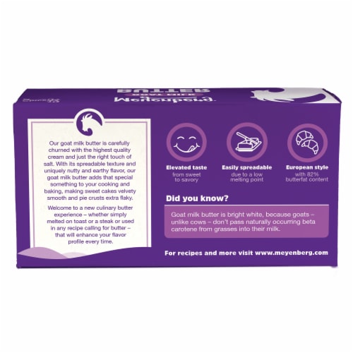 Meyenberg® European Style Goat Milk Butter - LIghtly Salted Perspective: back
