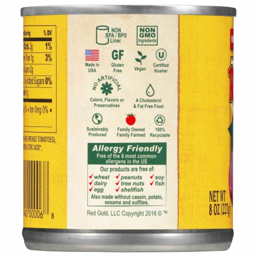 Red Gold® Tomato Sauce Perspective: back