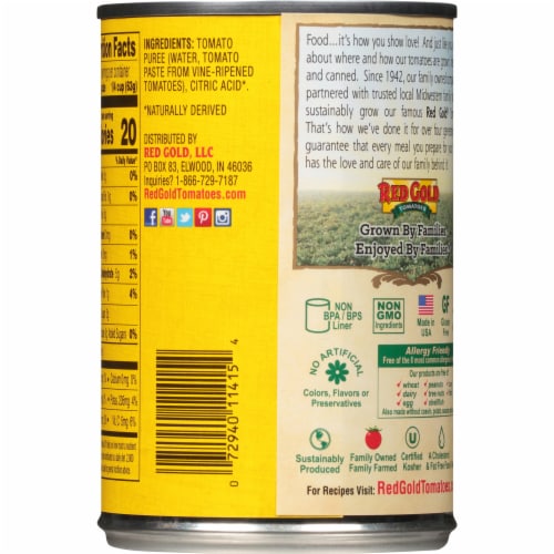 Red Gold Tomato Puree Perspective: back