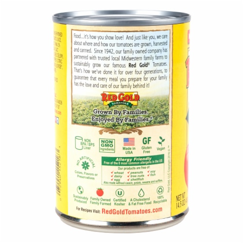 Red Gold® Stewed Tomatoes Perspective: back