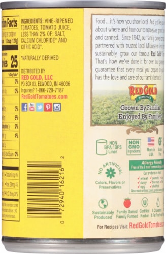Red Gold® Diced Tomatoes Perspective: back