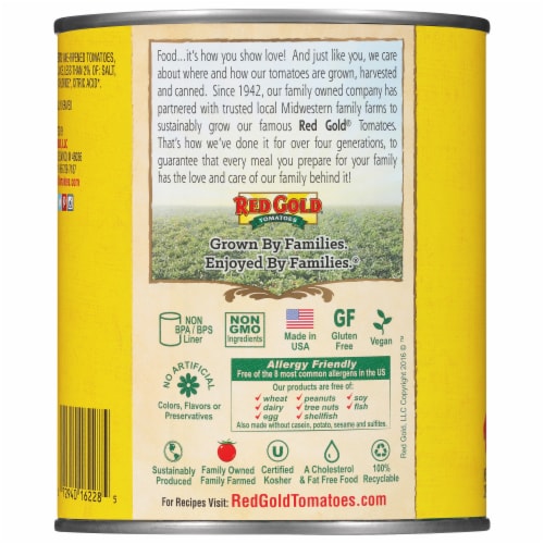 Red Gold® Diced Tomatoes Perspective: back