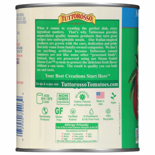 Tuttorosso® Diced Tomatoes Perspective: back
