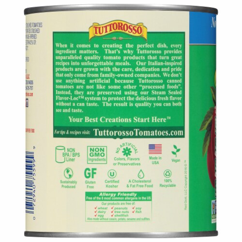 Tuttorosso® Crushed Tomatoes No Salt Added Perspective: back
