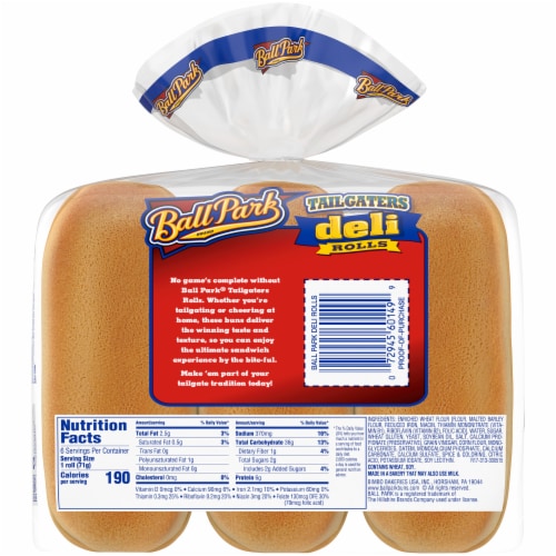 Sara Lee Center Split Deli Rolls Perspective: back