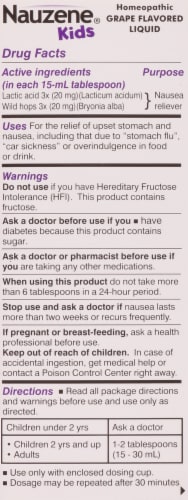 Nauzene Kids Grape Upset Stomach Relief Liquid Perspective: back