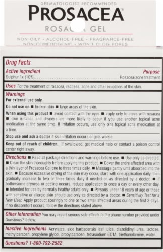 Prosacea® Medicated Rosacea Homeopathic Topical Gel Perspective: back