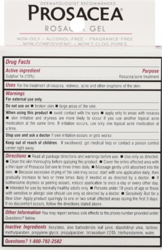 Prosacea® Medicated Rosacea Homeopathic Topical Gel Perspective: back
