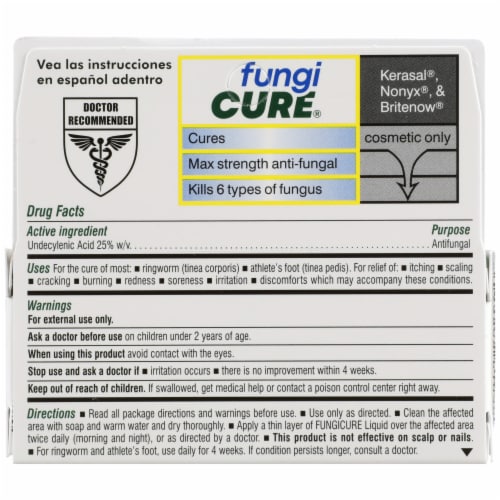 Fungicure Maximum Strength Anti-Fungal Liquid Perspective: back
