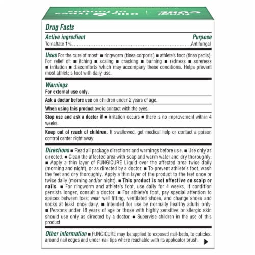 Fungicure® Max Strength Anti-Fungal Liquid Perspective: back