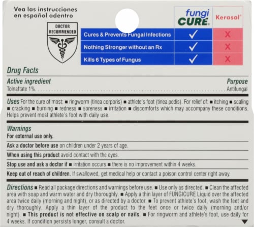 Fungicure® Anti-Fungal Liquid Perspective: back