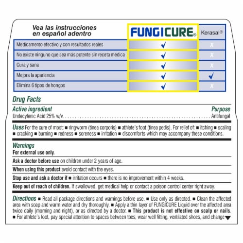 Fungicure Maximum Strength Anti-Fungal Liquid Perspective: back