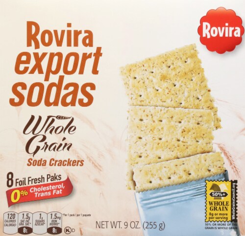 Rovira Export Sodas Whole Grain Soda Crackers Perspective: back