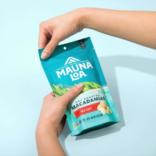 Mauna Loa Sea Salt Macadamia Nuts - 4oz Bag Perspective: back