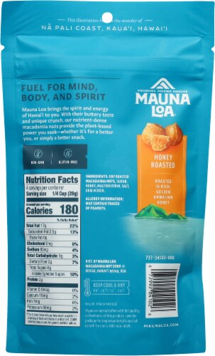 Mauna Loa® Dry Roasted Honey Roasted Macadamia Nuts Perspective: back