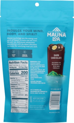 Mauna Loa® Dark Chocolate Covered Macadamia Nuts Perspective: back