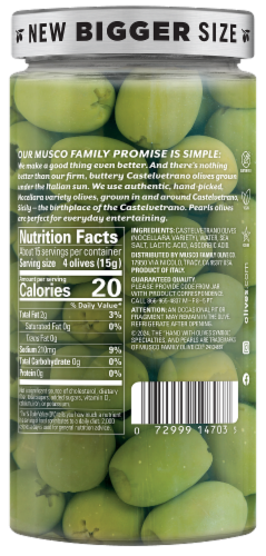 Pearls® Castelvetrano Pitted Italian Olives Perspective: back