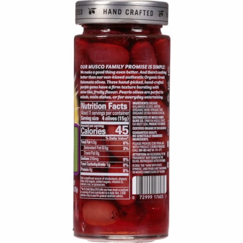 Pearls Organic Pitted Kalamata Greek Olives Perspective: back