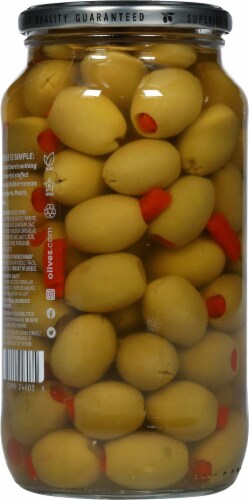 Pearls Pimiento Stuffed Queen Green Olives Perspective: back