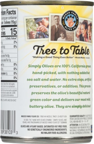 Pearls® Simply Olives Green Ripe Medium Pitted California Olives Perspective: back
