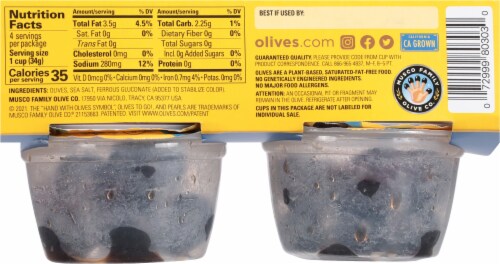 Pearls® Pitted Large Black Olives To Go® Cups Perspective: back