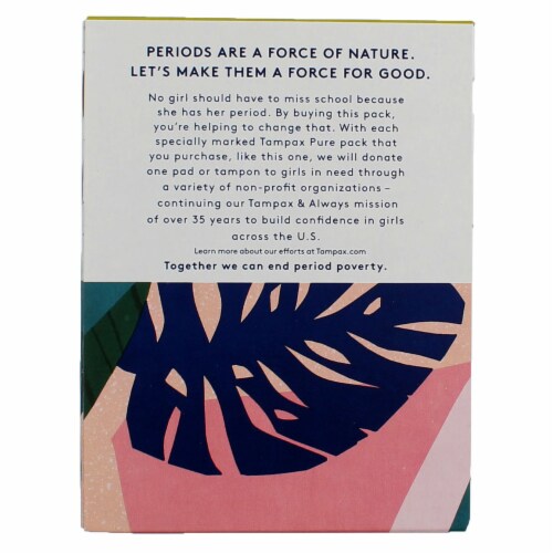 Tampax Pure Organic Cotton Core Regular Absorbency Unscented Tampons Perspective: back