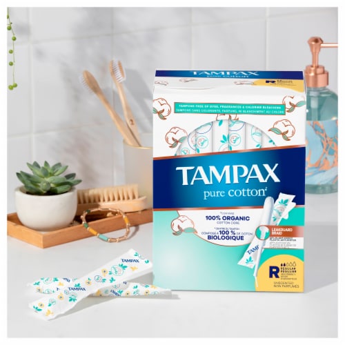 Tampax Pure Cotton Tampons Perspective: back