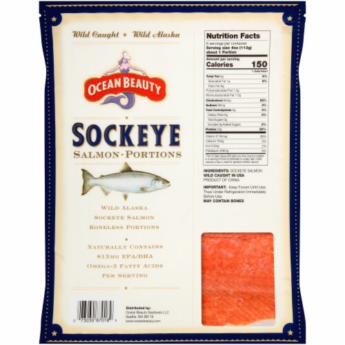 Nutrition Info Sockeye Salmon Skin Store