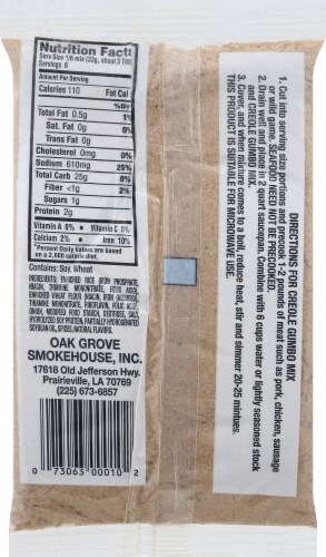 Oak Grove Smokehouse Creole Gumbo Mix Perspective: back