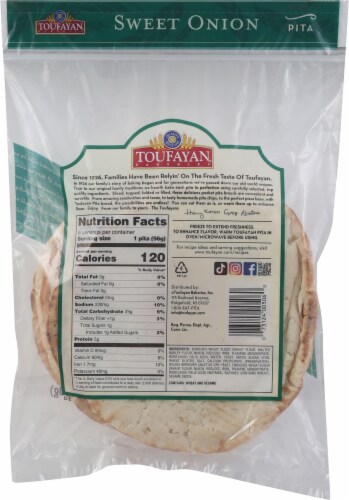 Toufayan® Sweet Onion Pita Bread Perspective: back