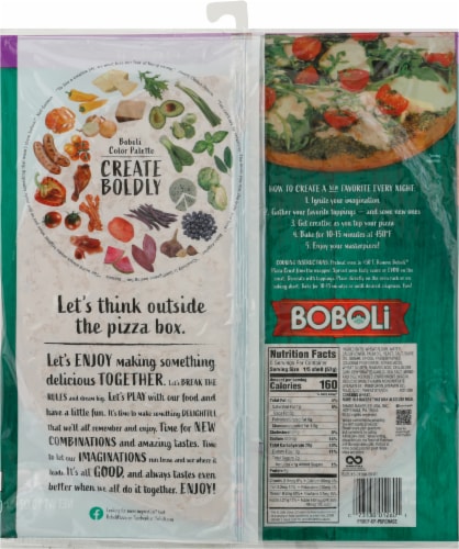 Boboli® Cauliflower Thin Pizza Crust Perspective: back