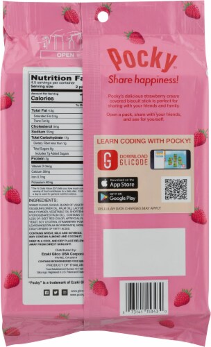 Pocky® Strawberry Cream Covered Biscuit Sticks Perspective: back
