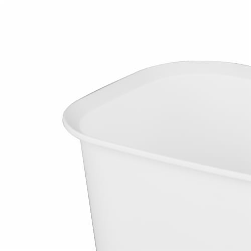 Sterilite Rectangular Wastebasket - White Perspective: back