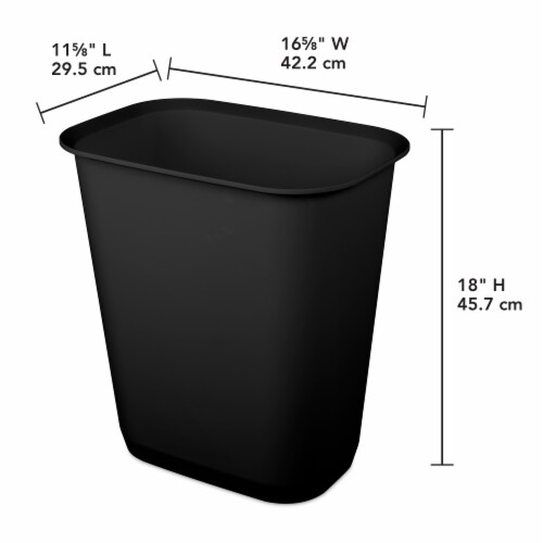Sterilite 9 Gallon Rectagular Wastebasket Perspective: back