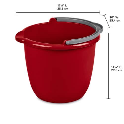 Sterilite® 10-Quart Spout Pail - Classic Red Perspective: back