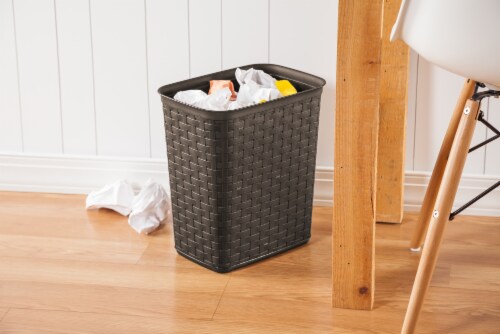 Sterilite Weave Garbage Can - Espresso Perspective: back