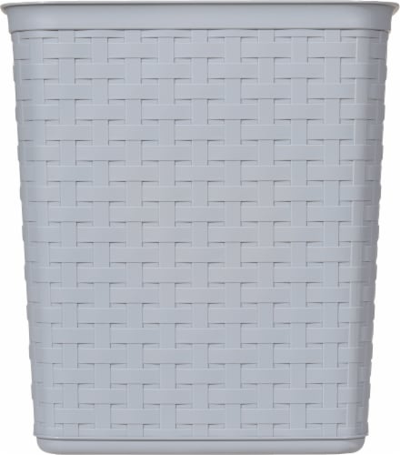 Sterilite Weave Trash Can - Cement Perspective: back