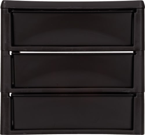 Sterilite Medium Weave 3 Drawer Unit - Espresso Perspective: back