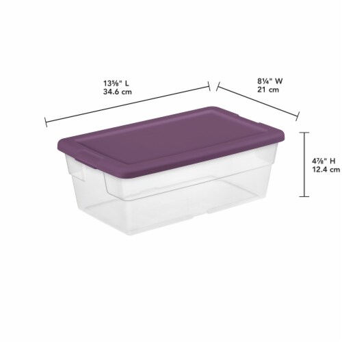 Sterilite 5 Piece Storage Box Set - Moda Purple Perspective: back